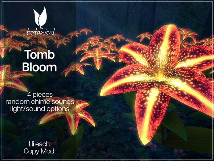 Second Life Marketplace Botanical Tomb Bloom Flowers